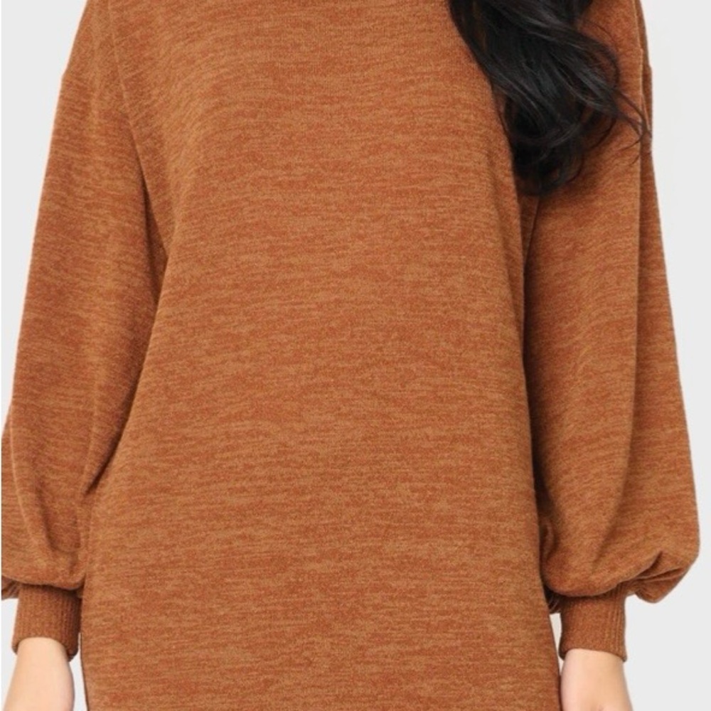Gibsonlook Rust Turtleneck Sweaterdress